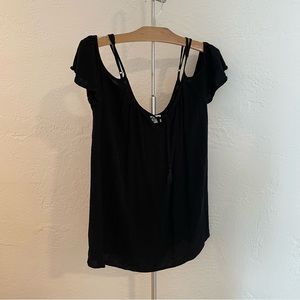 Show me your mumu black short dress off shoulder